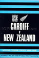 Cardiff v New Zealand 1972 rugby  Programme